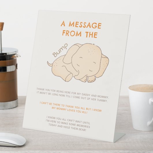 Boodschap van de Bump Reclamebord Met Voetstuk (Insitu)