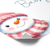 Boodschap van de Bump Winter Baby Shower Bord Poster (Hoek)