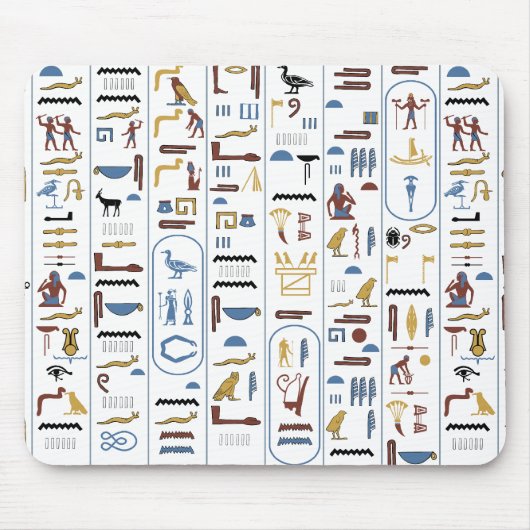Boodschap van de Egyptische Hieroglyphs Farao Muismat (Voorkant)