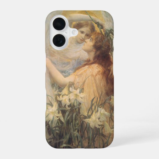 Boodschap van de engel door George Swinstead, Vint iPhone 16 Hoesje (Achterkant)