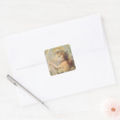 Boodschap van de engel door George Swinstead, Vint Vierkante Sticker (Envelop)