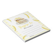 Boodschap van de Tijdcapsule van de Bananencake Notitieblok (Schuin)