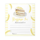Boodschap van de Tijdcapsule van de Bananencake Notitieblok (Voorkant)