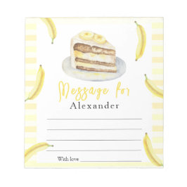 Boodschap van de Tijdcapsule van de Bananencake Notitieblok