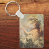 Boodschap van engel door George Swinstead, Vintage Sleutelhanger (Voorkant)