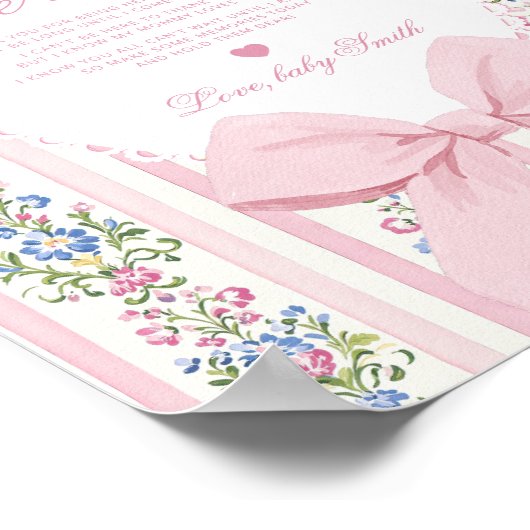 Boodschap van het Bump Love Shack Baby shower Poster (Hoek)