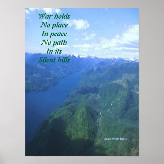 Boodschap van het poster van de vrede (Voorkant)