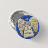 Boodschap van Prayer Guardian Angel Pastel Custom Ronde Button 3,2 Cm (Voorkant /achterkant)