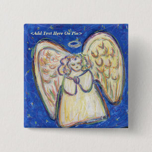 Boodschap van Prayer Guardian Angel Pastel Custom Vierkante Button 5,1 Cm