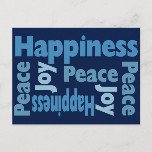 Boodschap van Vrede, Vreugde en Geluk Feestdagenkaart (Voorkant)