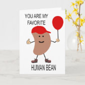 boodschap Verjaardag Kaart Human Bean (Gele Bloem)