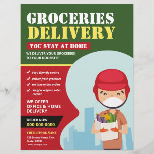 Boodschappen Bezorgdienst Flyer