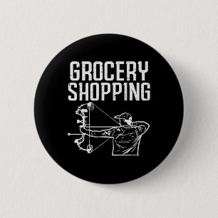 Boodschappen Boogjacht Grappige Boogschieten Boogs Ronde Button 5,7 Cm