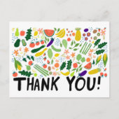 Boodschappen Fruit Groenten Kleurrijk Bedankt Briefkaart (Voorkant)