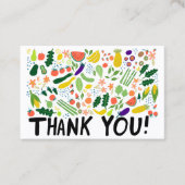 Boodschappen Fruit Veggies Kleurrijk Dank u Bestel Visitekaartje (Voorkant)