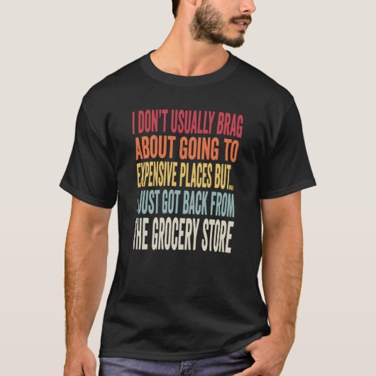 Boodschappen grap inflatie meme t-shirt (Voorkant)