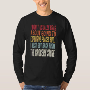 Boodschappen grap inflatie meme t-shirt