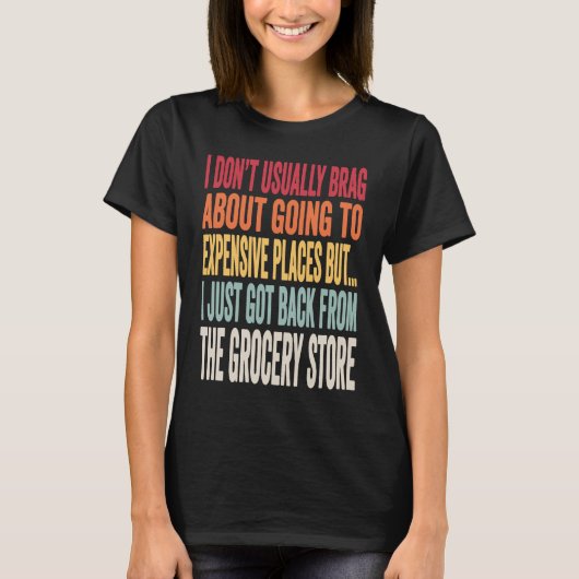 Boodschappen Joke Inflatie Meme T-shirt (Voorkant)