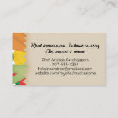 Boodschappen plantaardige chef koken klasse voedin visitekaartje (Achterkant)