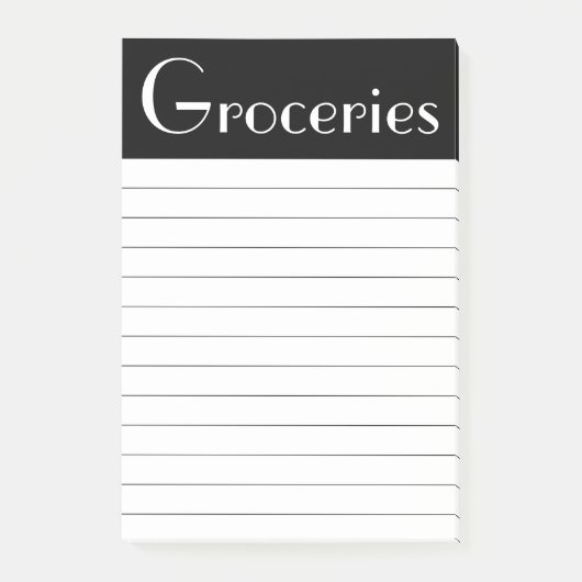 Boodschappen Post It Notes (Voorkant)