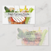 Boodschappen | Producten in mand | Eten service Visitekaartje (Voorkant / Achterkant)