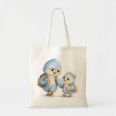 Boodschappen Tas Blauw Vogeltje (Voorkant)