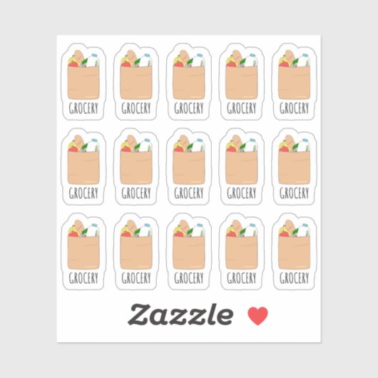 Boodschappen Tas Dagelijkse Winkel Planner Sticker (Vel)