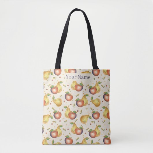 Boodschappen tas met appel en peer (Voorkant)