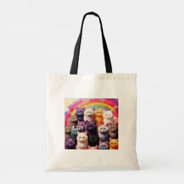 Boodschappen tas met kat illustratie