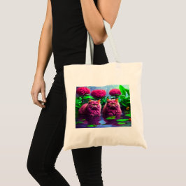 Boodschappen tas met kat illustratie