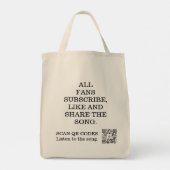 Boodschappen tote bag (Achterkant)