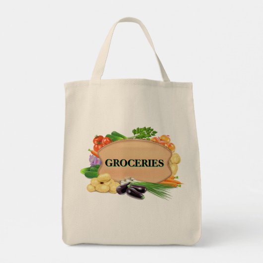 Boodschappen Tote Bag (Achterkant)