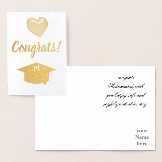 boodschappen voor zoete afstuderen folie kaarten (Display)