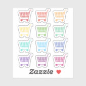 Boodschappendag Winkelwagen Bujo Planner Kalender Sticker (Vel)