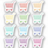 Boodschappendag Winkelwagen Bujo Planner Kalender Sticker (Voorkant)