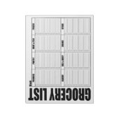 Boodschappenlijst Checklist Notitieblok (Linkerzijde)