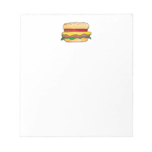 Boodschappenlijst of Menu Cheeseburger Notitieblok