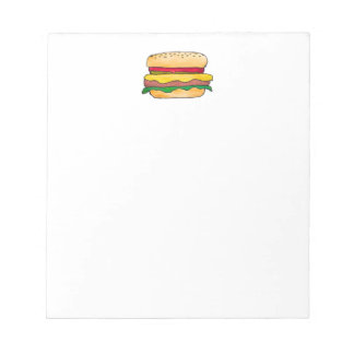 Boodschappenlijst of Menu Cheeseburger Notitieblok