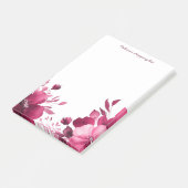 Boodschappenlijst Pink Blooms Aangepast Post-it® Notes (Schuin)