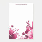Boodschappenlijst Pink Blooms Aangepast Post-it® Notes (Voorkant)