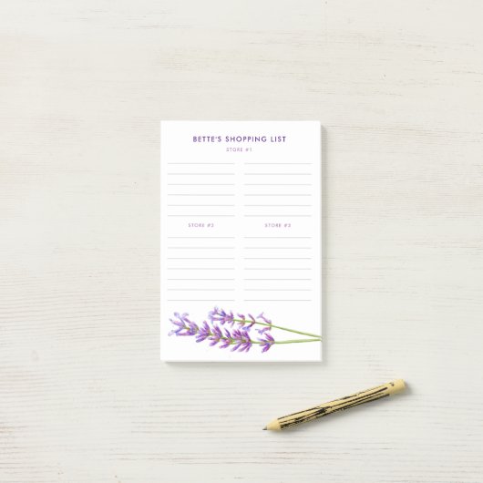  boodschappenlijst voor meerdere winkels post-it® notes (Op bureau)