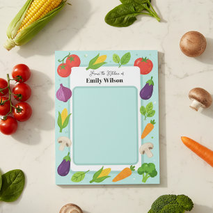 Boodschappenlijst voor recepten in de moestuin notitieblok
