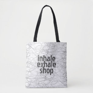 boodschappenlijstje humor canvas tas abstract ontw
