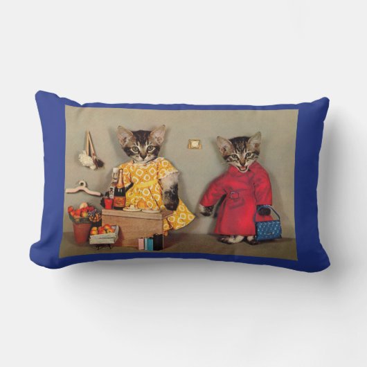 boodschappentabby kitten en kastabby kitten kussen (Voorkant)