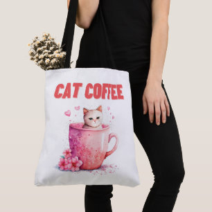 Boodschappentas Cat Caffee Tote Bag
