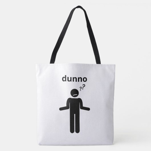 Boodschappentas dunno tote bag (Voorkant)