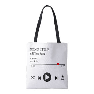 Boodschappentas Favoriete Nummer afspeellijst Boek Tote Bag