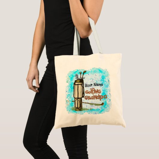 Boodschappentas Golfende Opa Tote Bag (Voorkant (product))