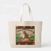 Boodschappentas, Grumpy Cat Grote Tote Bag (Achterkant)