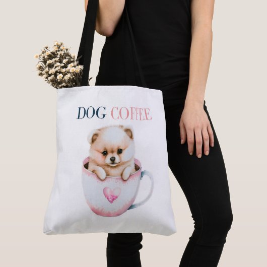 Boodschappentas Hond Koffie Tote Bag (Dichtbij)